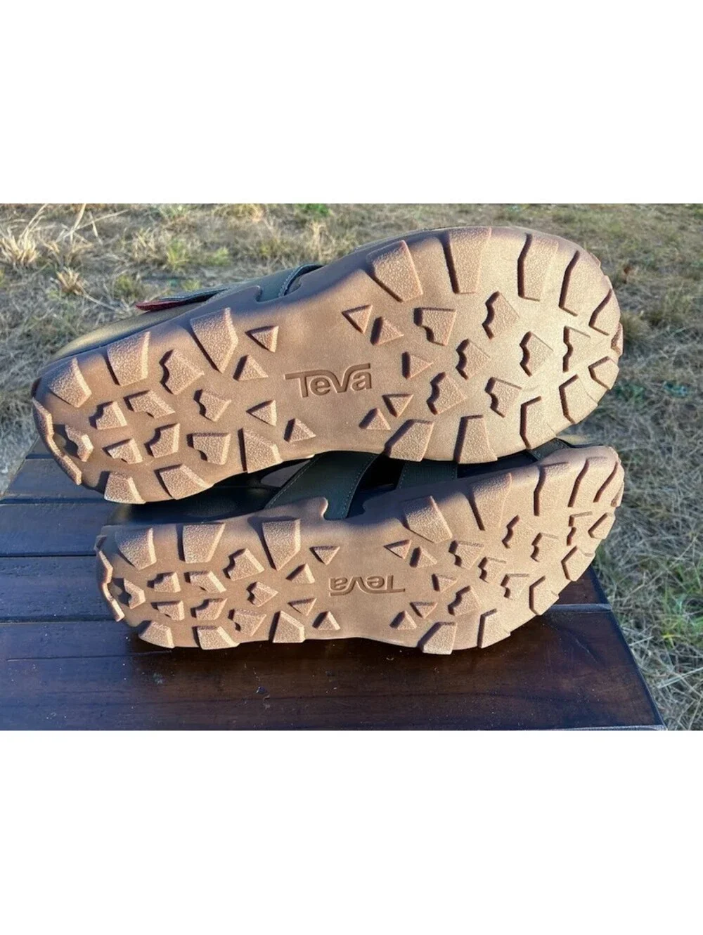 TEVA Men's Flintwood Water Shoe Sandal Olive Green Closed Toe 1118941 Sz 13 $70